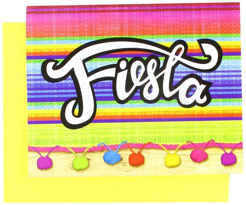 Creative Converting 324356 Serape Themed Foldover Invitation - Image 1